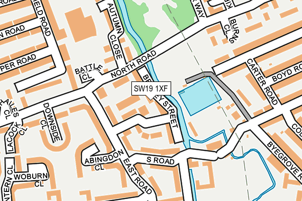 SW19 1XF map - OS OpenMap – Local (Ordnance Survey)