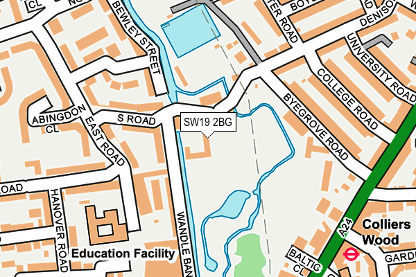SW19 2BG map - OS OpenMap – Local (Ordnance Survey)