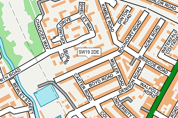 SW19 2DE map - OS OpenMap – Local (Ordnance Survey)