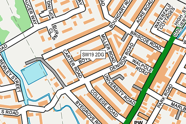 SW19 2DG map - OS OpenMap – Local (Ordnance Survey)
