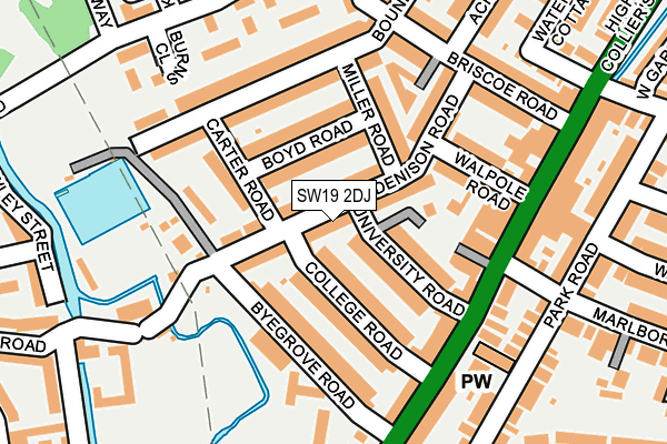 SW19 2DJ map - OS OpenMap – Local (Ordnance Survey)