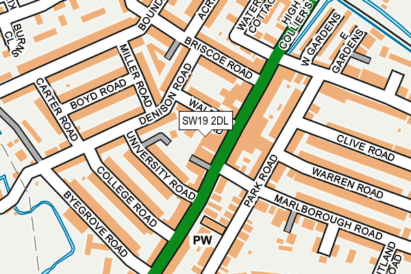 SW19 2DL map - OS OpenMap – Local (Ordnance Survey)