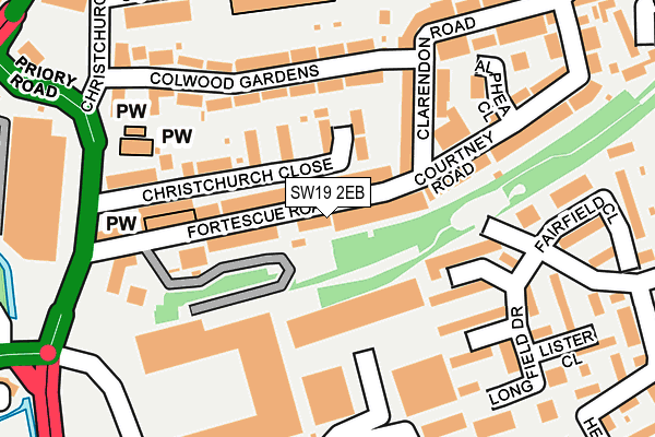 SW19 2EB map - OS OpenMap – Local (Ordnance Survey)