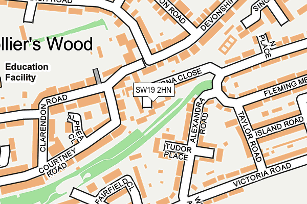 SW19 2HN map - OS OpenMap – Local (Ordnance Survey)