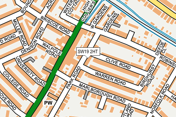 SW19 2HT map - OS OpenMap – Local (Ordnance Survey)