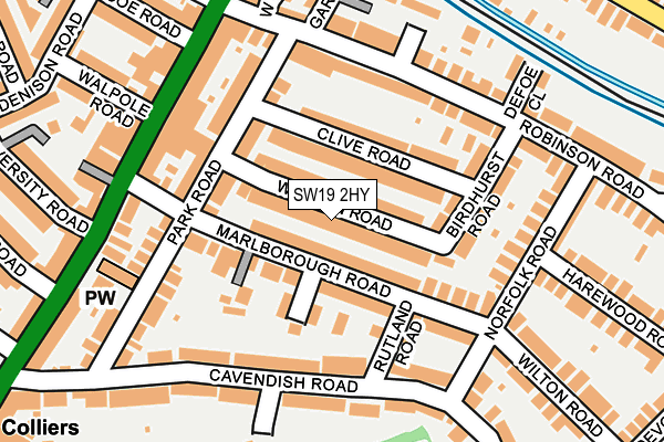 SW19 2HY map - OS OpenMap – Local (Ordnance Survey)