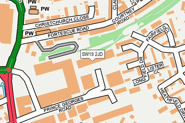 SW19 2JD map - OS OpenMap – Local (Ordnance Survey)