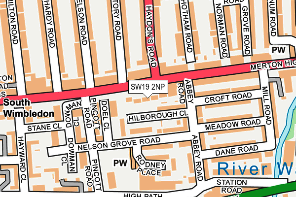 SW19 2NP map - OS OpenMap – Local (Ordnance Survey)