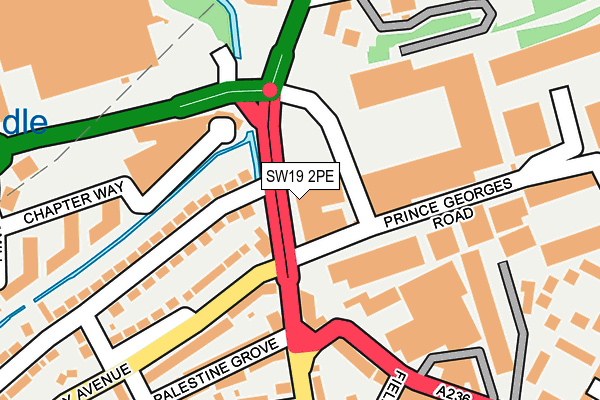 SW19 2PE map - OS OpenMap – Local (Ordnance Survey)