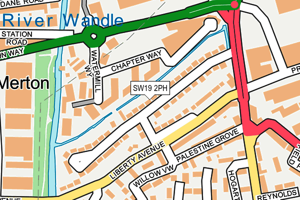 SW19 2PH map - OS OpenMap – Local (Ordnance Survey)