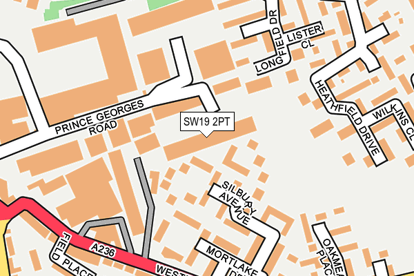 SW19 2PT map - OS OpenMap – Local (Ordnance Survey)
