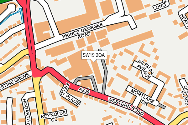 SW19 2QA map - OS OpenMap – Local (Ordnance Survey)
