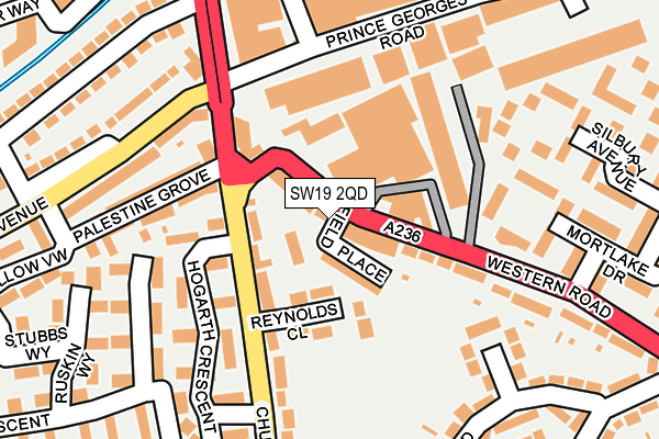 SW19 2QD map - OS OpenMap – Local (Ordnance Survey)