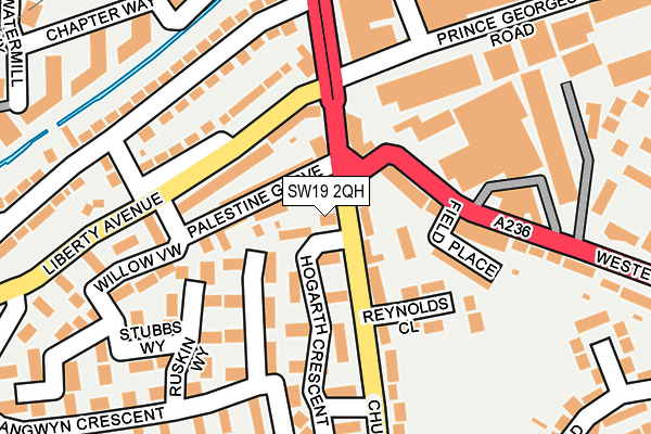 SW19 2QH map - OS OpenMap – Local (Ordnance Survey)