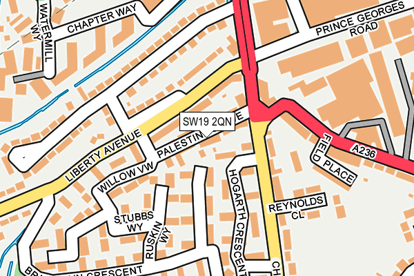 SW19 2QN map - OS OpenMap – Local (Ordnance Survey)