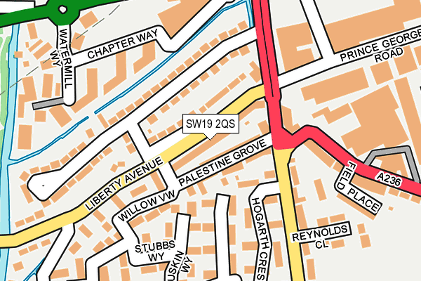 SW19 2QS map - OS OpenMap – Local (Ordnance Survey)