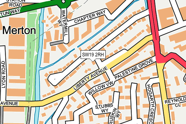 SW19 2RH map - OS OpenMap – Local (Ordnance Survey)