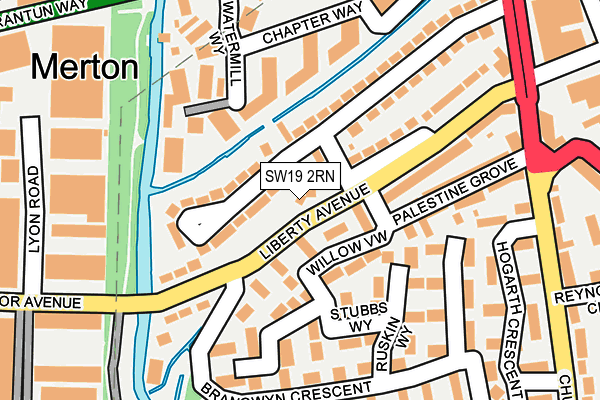 SW19 2RN map - OS OpenMap – Local (Ordnance Survey)
