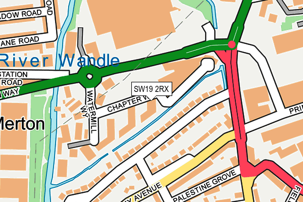 SW19 2RX map - OS OpenMap – Local (Ordnance Survey)