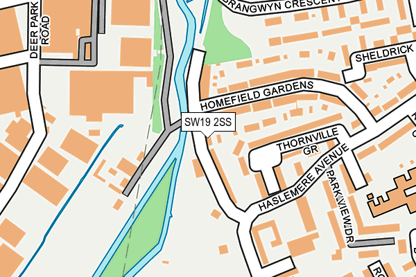 SW19 2SS map - OS OpenMap – Local (Ordnance Survey)