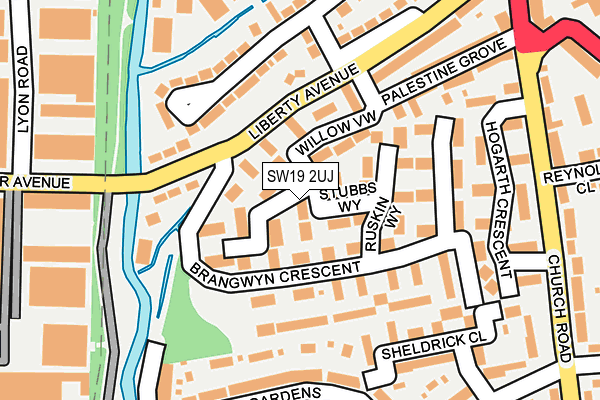 SW19 2UJ map - OS OpenMap – Local (Ordnance Survey)