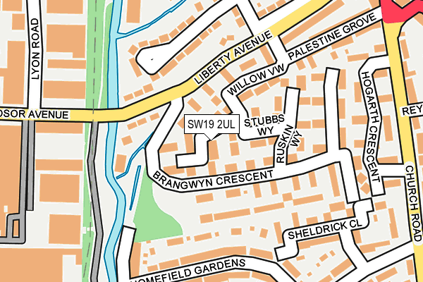 SW19 2UL map - OS OpenMap – Local (Ordnance Survey)