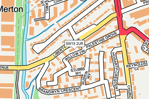 SW19 2UR map - OS OpenMap – Local (Ordnance Survey)