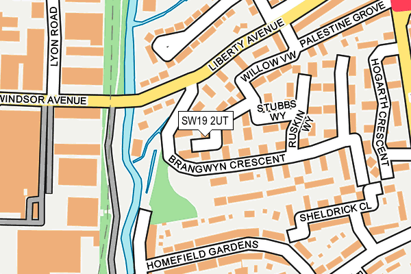 SW19 2UT map - OS OpenMap – Local (Ordnance Survey)