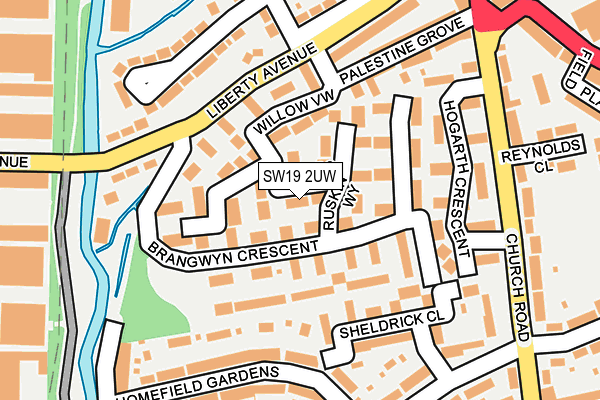 SW19 2UW map - OS OpenMap – Local (Ordnance Survey)