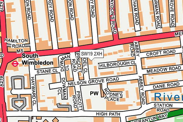 SW19 2XH map - OS OpenMap – Local (Ordnance Survey)