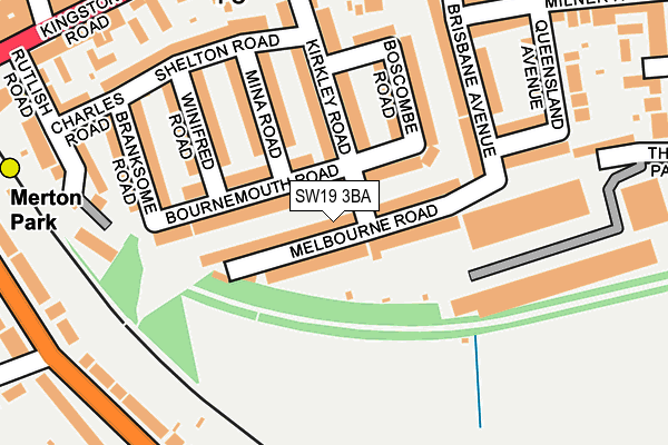 SW19 3BA map - OS OpenMap – Local (Ordnance Survey)