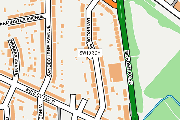 SW19 3DH map - OS OpenMap – Local (Ordnance Survey)
