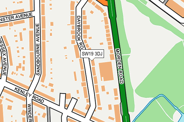 SW19 3DJ map - OS OpenMap – Local (Ordnance Survey)