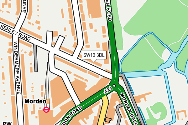 SW19 3DL map - OS OpenMap – Local (Ordnance Survey)
