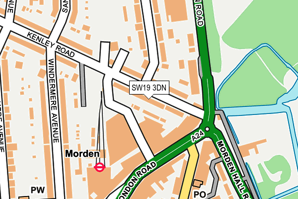 SW19 3DN map - OS OpenMap – Local (Ordnance Survey)