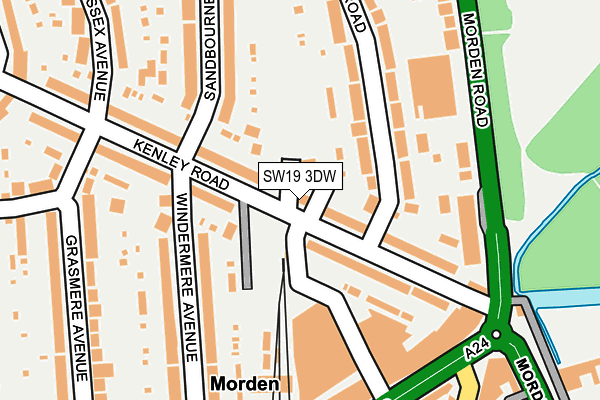 SW19 3DW map - OS OpenMap – Local (Ordnance Survey)