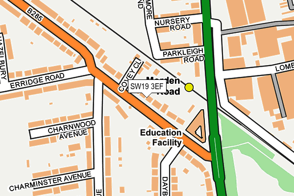 SW19 3EF map - OS OpenMap – Local (Ordnance Survey)