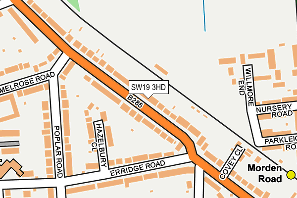 SW19 3HD map - OS OpenMap – Local (Ordnance Survey)