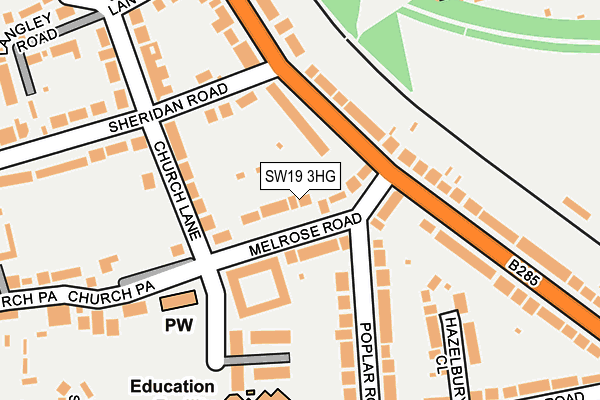 SW19 3HG map - OS OpenMap – Local (Ordnance Survey)