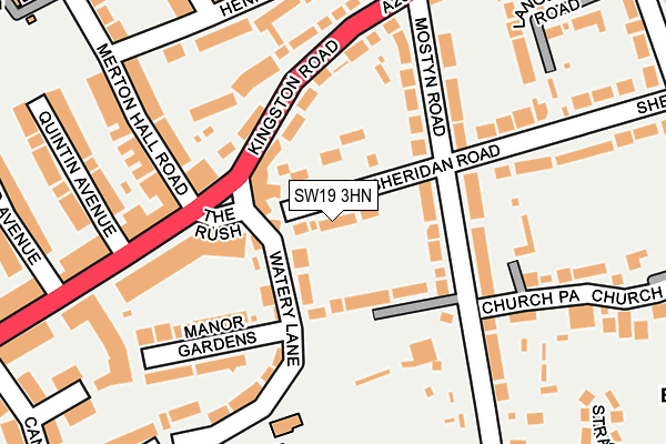 SW19 3HN map - OS OpenMap – Local (Ordnance Survey)