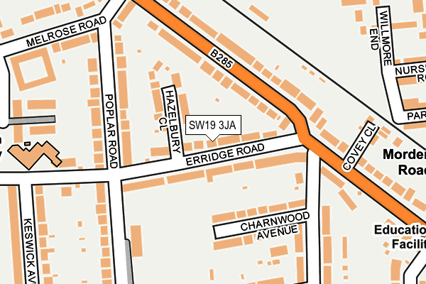 SW19 3JA map - OS OpenMap – Local (Ordnance Survey)