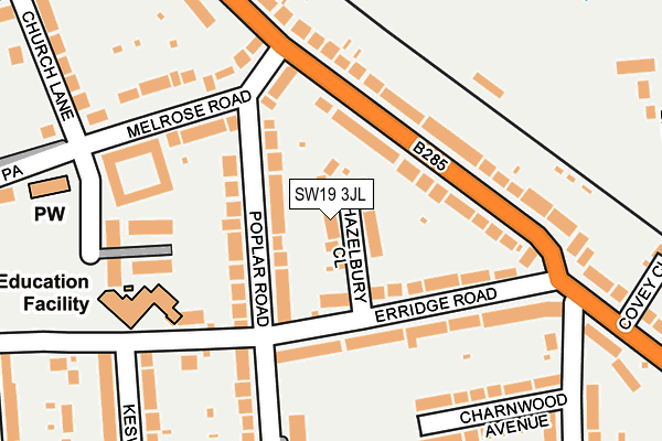 SW19 3JL map - OS OpenMap – Local (Ordnance Survey)