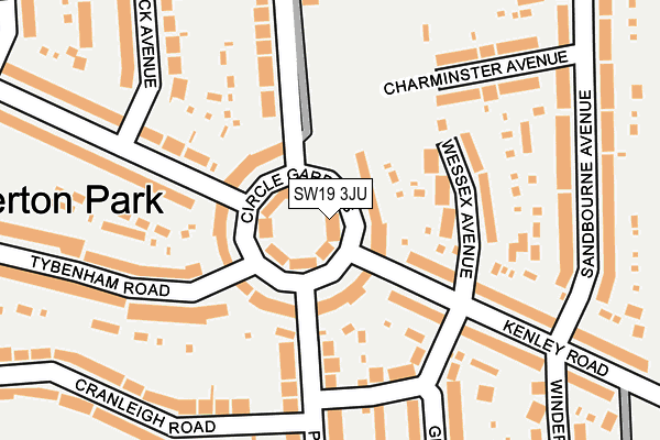 SW19 3JU map - OS OpenMap – Local (Ordnance Survey)