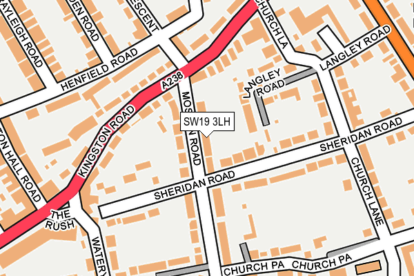 SW19 3LH map - OS OpenMap – Local (Ordnance Survey)