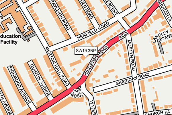 SW19 3NP map - OS OpenMap – Local (Ordnance Survey)