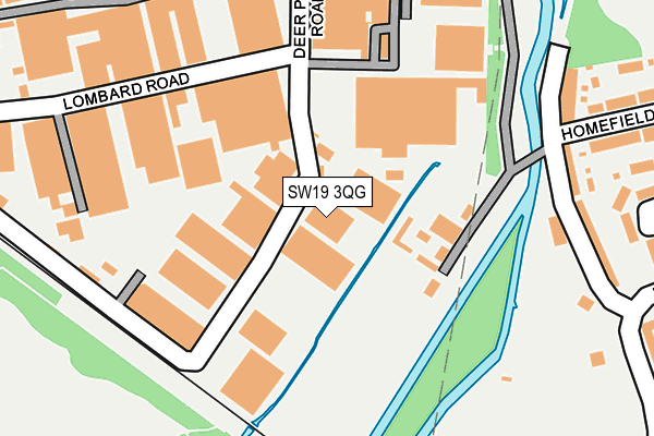 SW19 3QG map - OS OpenMap – Local (Ordnance Survey)