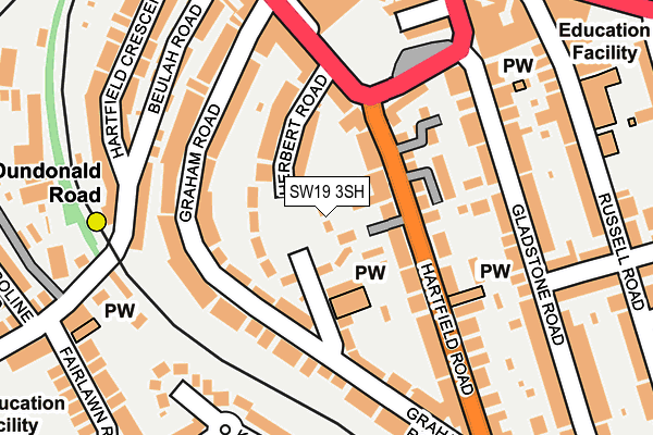 SW19 3SH map - OS OpenMap – Local (Ordnance Survey)