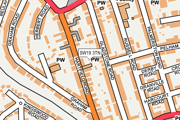 SW19 3TN map - OS OpenMap – Local (Ordnance Survey)