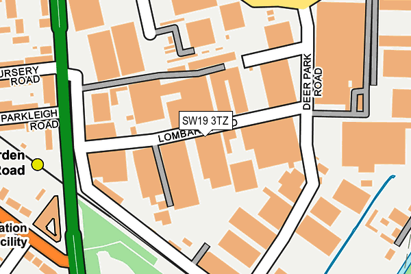 SW19 3TZ map - OS OpenMap – Local (Ordnance Survey)