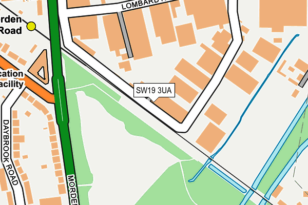 SW19 3UA map - OS OpenMap – Local (Ordnance Survey)